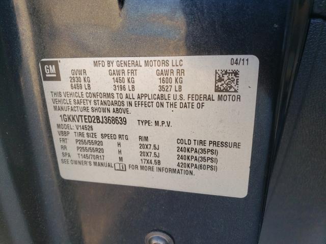 2011 GMC ACADIA DEN 1GKKVTED2BJ368639