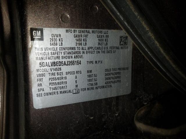 2010 BUICK ENCLAVE CX 5GALVBED5AJ266164
