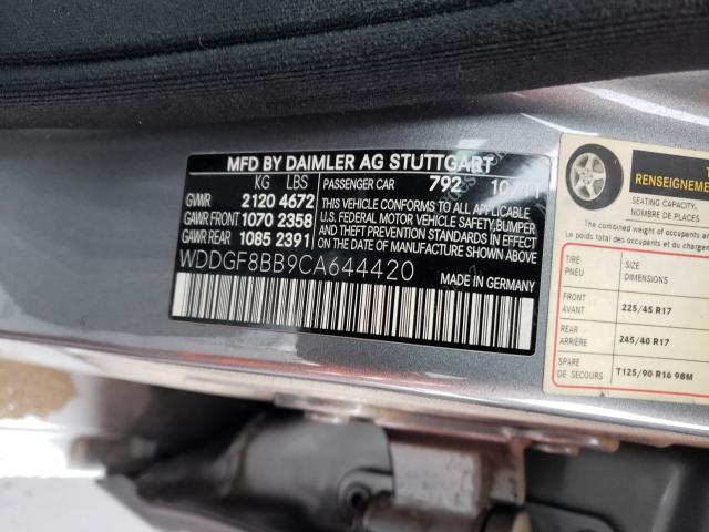 2012 MERCEDES-BENZ C300 WDDGF8BB9CA644420