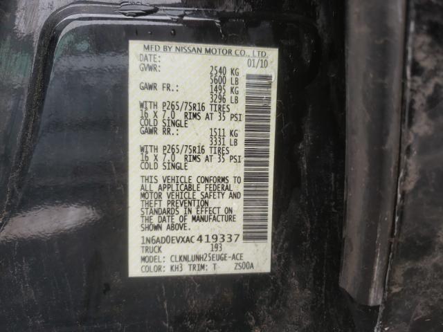 2010 NISSAN FRONTIER C 1N6AD0EVXAC419337