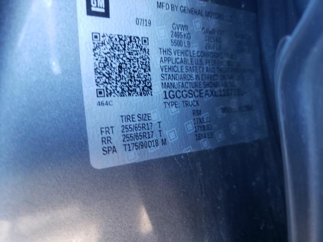 2020 CHEVROLET COLORADO L - 1GCGSCEAXL1107731
