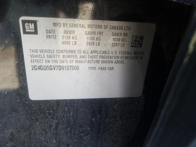 2013 BUICK REGAL PREM 2G4GU5GV7D9137509