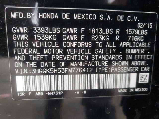 2015 HONDA FIT LX 3HGGK5H53FM776412