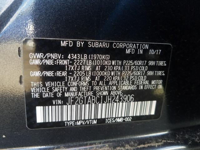 2018 SUBARU CROSSTREK JF2GTABC1JH243906