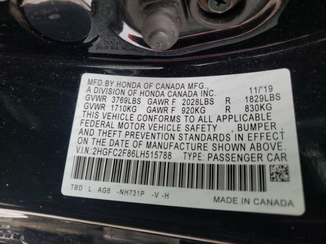 2020 HONDA CIVIC SPOR 2HGFC2F86LH515788