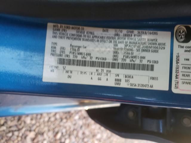 2011 FORD FIESTA 3FADP4EJ3BM166329