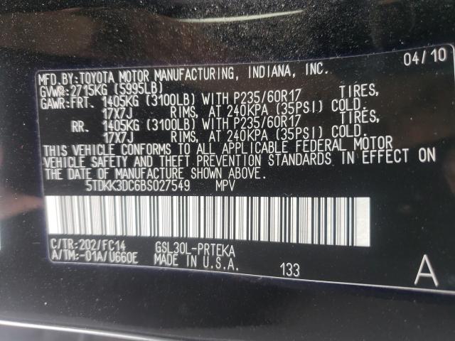 2011 TOYOTA SIENNA LE 5TDKK3DC6BS027549