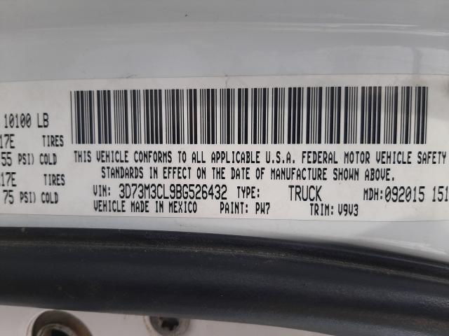 2011 DODGE RAM 3500 3D73M3CL9BG526432