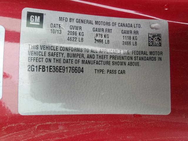 2014 CHEVROLET CAMARO LT - 2G1FB1E36E9176604