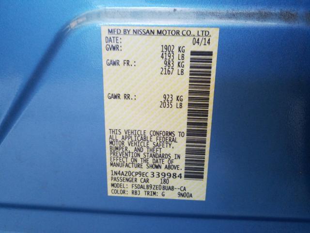 2014 NISSAN LEAF S 1N4AZ0CP9EC339984