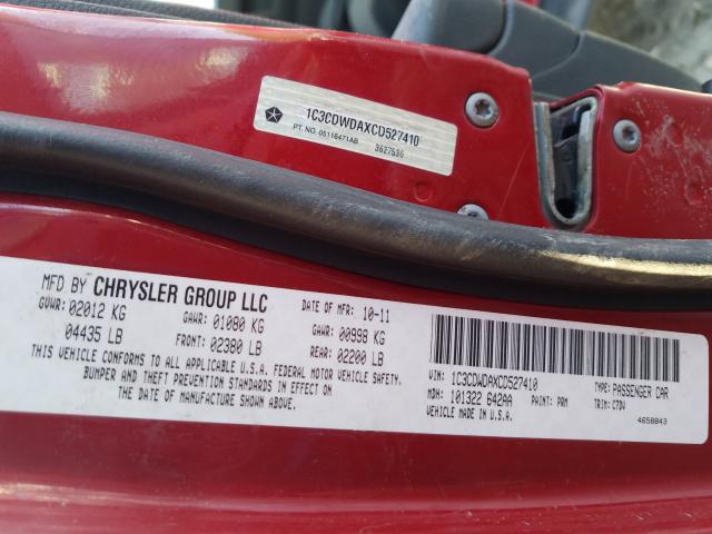 2012 DODGE CALIBER SX 1C3CDWDAXCD527410