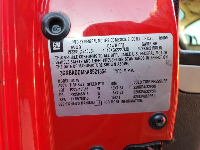 2010 CHEVROLET HHR SS 3GNBADDM3AS521354
