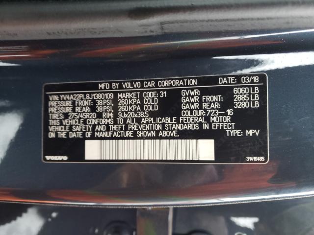 2018 VOLVO XC90 YV4A22PL8J1380109