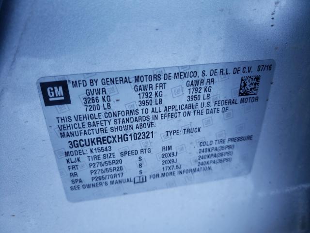 2017 CHEVROLET SILVERADO 3GCUKRECXHG102321