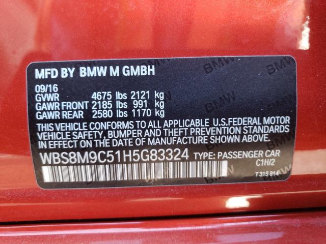 2017 BMW M3 WBS8M9C51H5G83324