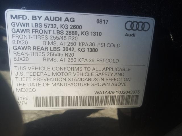 2018 AUDI SQ5 PREMIU WA1A4AFY0J2043975