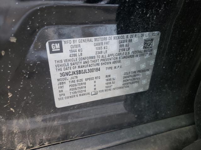 2018 CHEVROLET TRAX 3GNCJKSB0JL300184