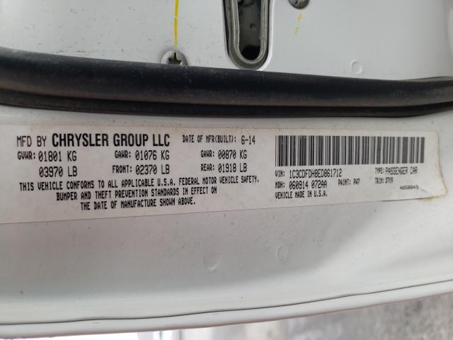 2014 DODGE DART SE AE 1C3CDFDH8ED861712