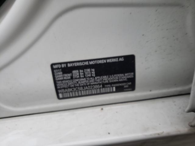 2018 BMW 330 XI WBA8K3C58JA023864