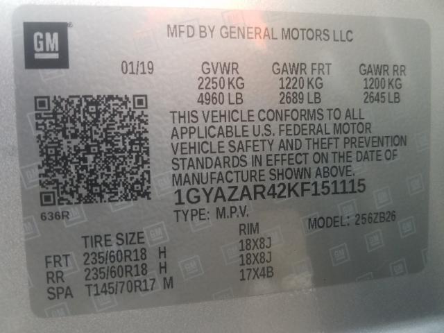 2019 CADILLAC XT4 LUXURY 1GYAZAR42KF151115