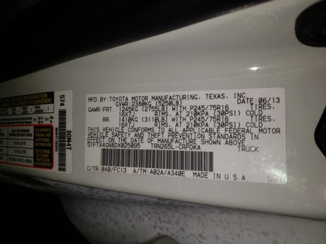 2013 TOYOTA TACOMA PRE 5TFTX4GN8DX025095