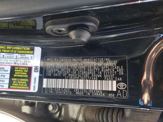 2016 TOYOTA COROLLA L 2T1BURHE3GC517486