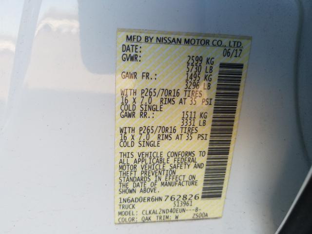 2017 NISSAN FRONTIER S - 1N6AD0ER6HN762826