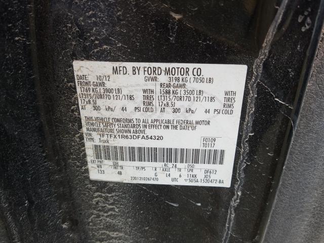 2013 FORD F150 SVT R 1FTFX1R63DFA54320