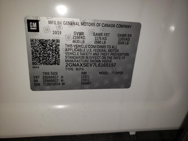 2020 CHEVROLET EQUINOX LS 2GNAXSEV7L6165157