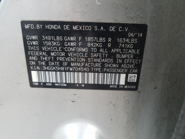 2015 HONDA FIT EX 3HGGK5H81FM704540