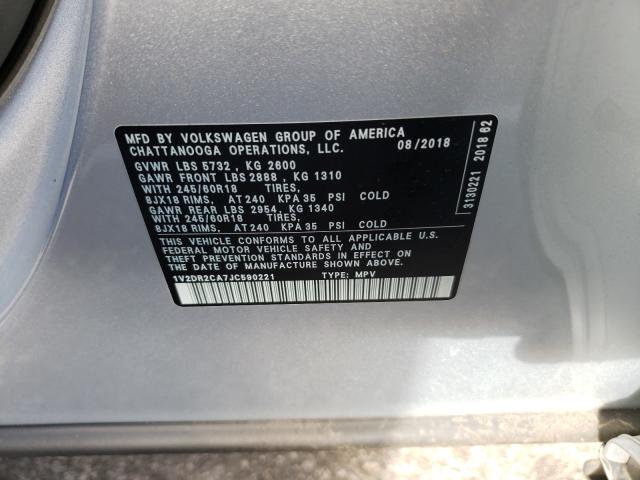 2018 VOLKSWAGEN ATLAS SE 1V2DR2CA7JC590221