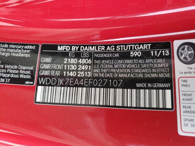 2014 MERCEDES-BENZ SL 63 AMG WDDJK7EA4EF027107
