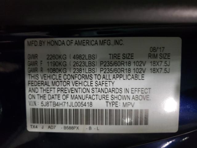 2018 ACURA RDX ADVANC 5J8TB4H71JL005418