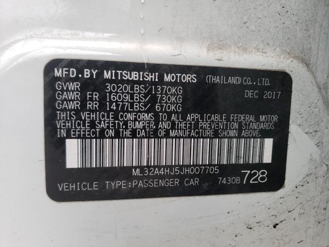 2018 MITSUBISHI MIRAGE SE ML32A4HJ5JH007705