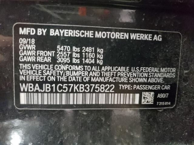 2019 BMW 530XE WBAJB1C57KB375822