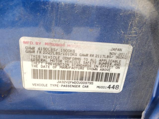 2012 MITSUBISHI LANCER SE JA32V2FW2CU009795