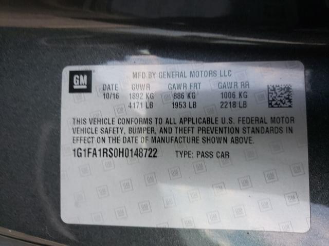 2017 CHEVROLET CAMARO LS - 1G1FA1RS0H0148722
