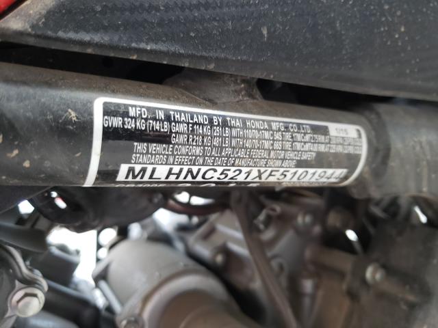 2015 HONDA CB300 F MLHNC521XF5101944