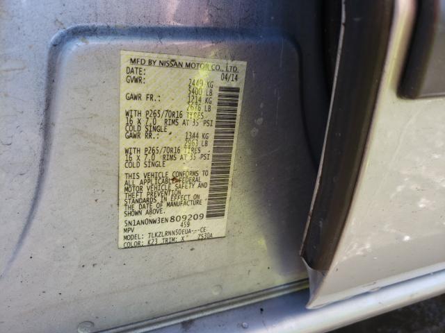2014 NISSAN XTERRA X 5N1AN0NW3EN809209