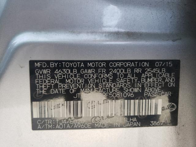 2015 LEXUS IS 250 JTHBF1D29F5081096