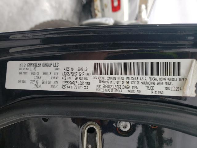 2010 DODGE RAM 2500 3D7UT2CL9AG113460