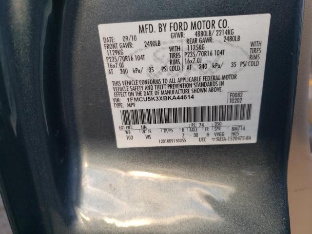 2011 FORD ESCAPE HYB 1FMCU5K3XBKA44614