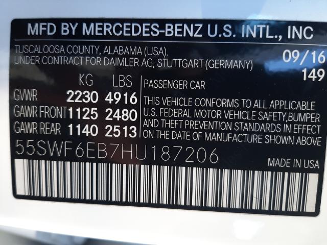 2017 MERCEDES-BENZ C 43 4MATI 55SWF6EB7HU187206