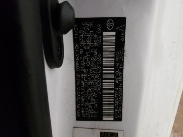2010 TOYOTA SCION TC JTKDE3B79A0310656