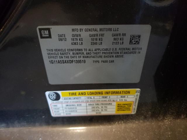 2013 CHEVROLET MALIBU LS 1G11A5SAXDF139519