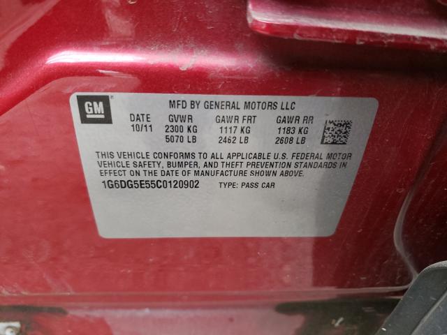 2012 CADILLAC CTS LUXURY - 1G6DG5E55C0120902