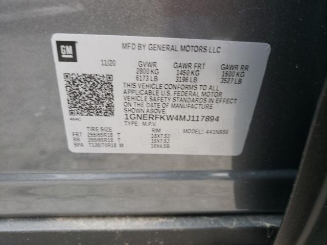 2021 CHEVROLET TRAVERSE L - 1GNERFKW4MJ117894