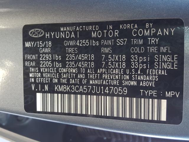 2018 HYUNDAI KONA LIMIT KM8K3CA57JU147059