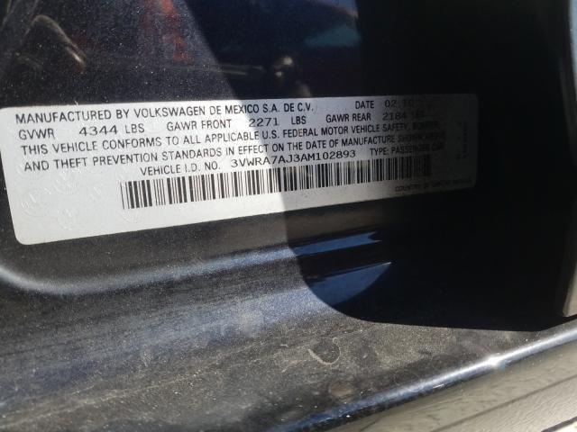 2010 VOLKSWAGEN JETTA WOLF 3VWRA7AJ3AM102893