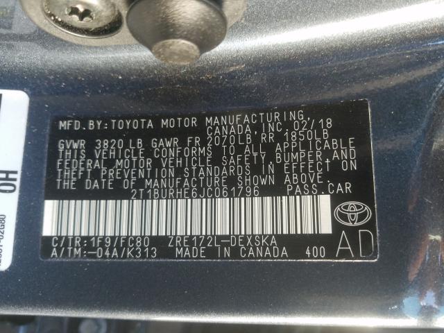 2018 TOYOTA COROLLA L - 2T1BURHE6JC061796